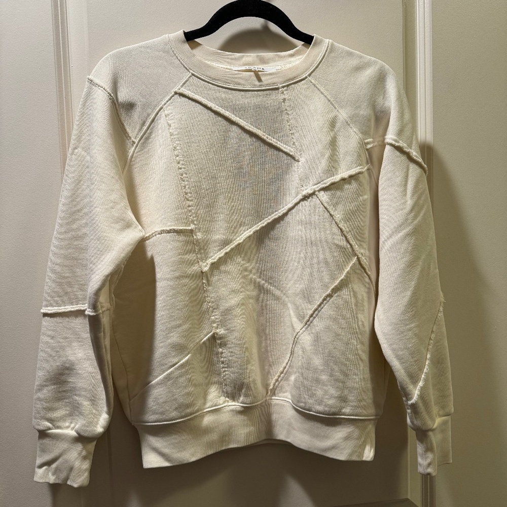 Frame Patchwork Crewneck Sweatshirt